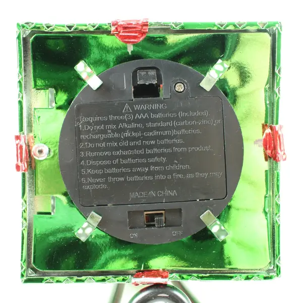 Happy Holidays Light-Up Metal Present Green Red Christmas Tabletop Decor