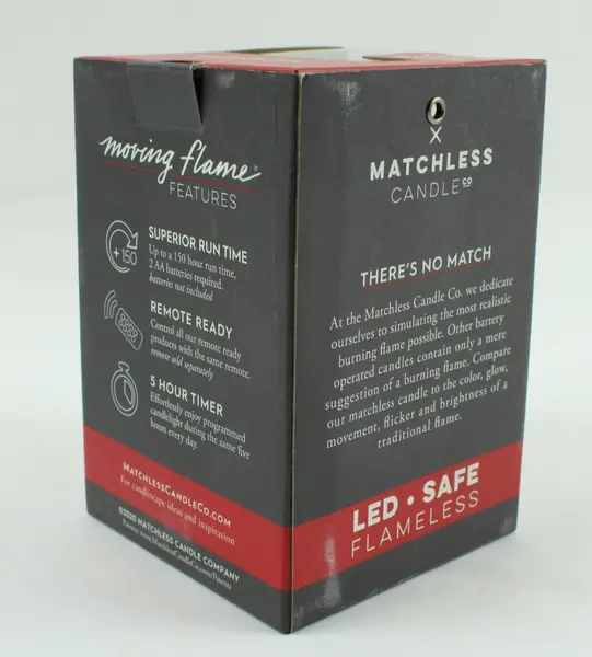 Matchless Candle Co. LED Moving Flame Candle White Wax Vanilla Honey 3 x 4.5 in