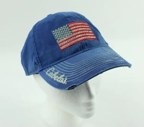 Cabela's Blue U.S. Flag Snapback Hat Adjustable One Size