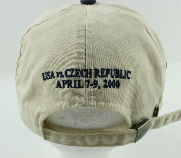 Davis Cup by NEC Baseball Cap Tan Navy USA vs Czech Republic 7-9, 2000