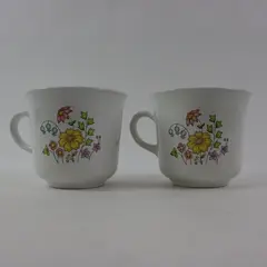 Set of 2 Corelle Spring Meadow Coffee Mugs Corning Floral