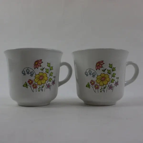 Set of 2 Corelle Spring Meadow Coffee Mugs Corning Floral