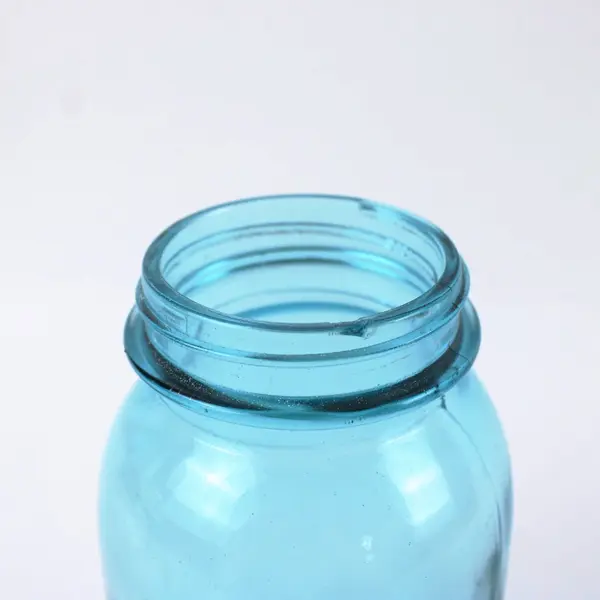 Vintage Ball Perfect Mason Aqua Blue Glass Jar Zinc Lid