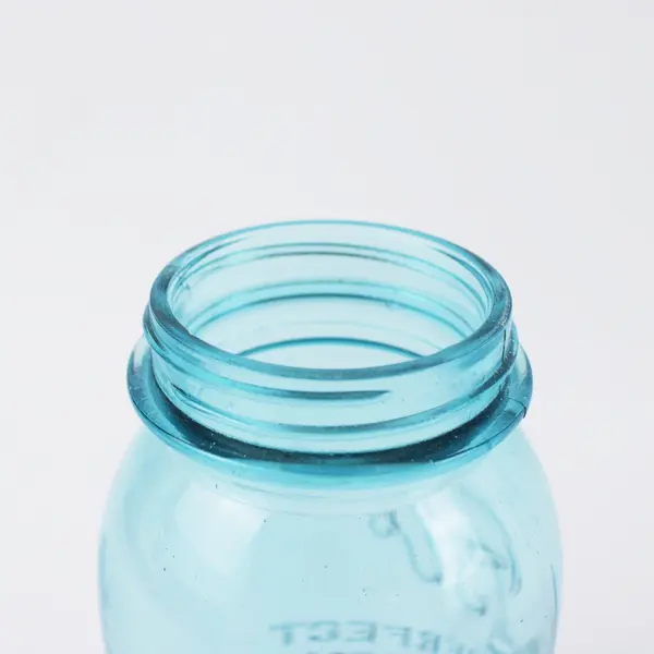 VTG Ball Perfect Mason Aqua Blue Glass Jar Zinc Lid