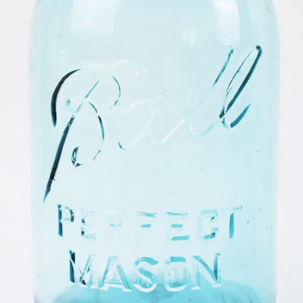 VTG Ball Perfect Mason Aqua Blue Glass Jar Zinc Lid