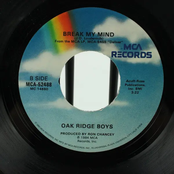The Oak Ridge Boys Make My Life With You/Break My Mind 7" Vinyl Record MCA-52488