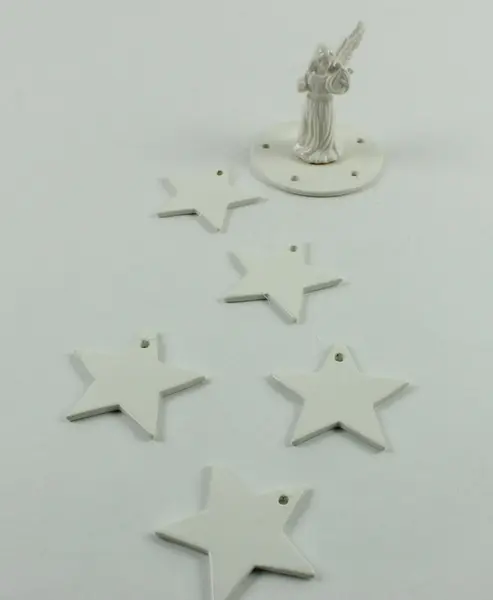 Possible Dreams, Ltd. 1994 White Porcelain Angel & Star Hanging Mobile Nursery 