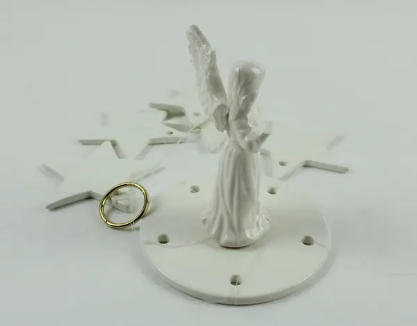 Possible Dreams, Ltd. 1994 White Porcelain Angel & Star Hanging Mobile Nursery 
