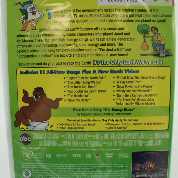 Schoolhouse Rock Earth DVD 2009 Disney NEW