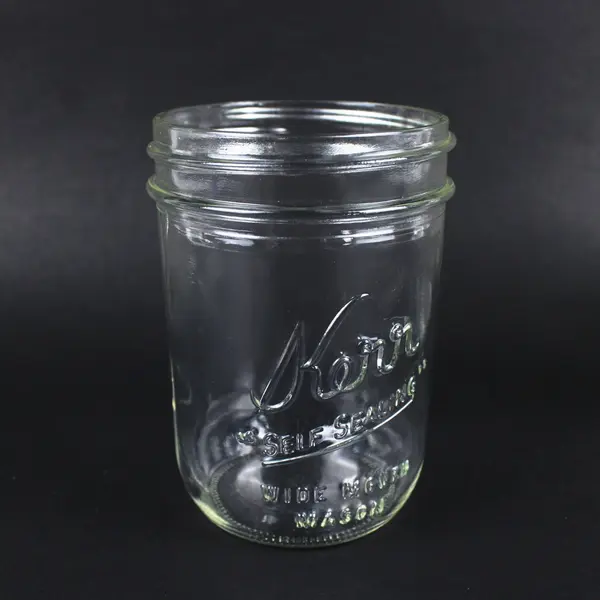 Lot of 2 Vintage Kerr Self-Sealing Clear Glass Jars No Lids