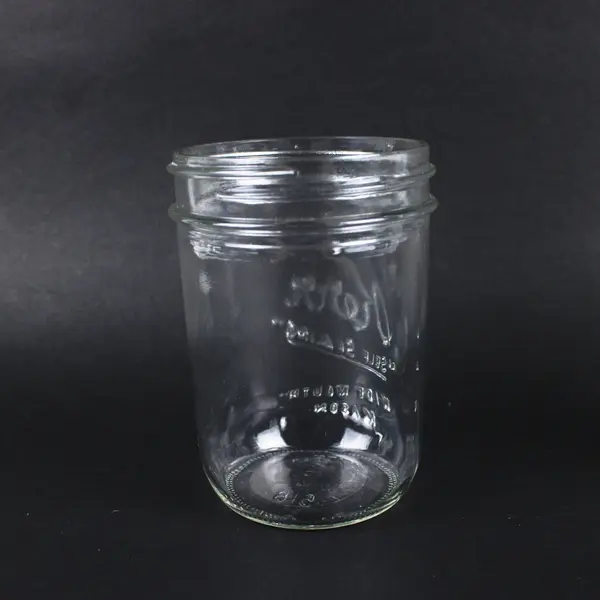 Lot of 2 Vintage Kerr Self-Sealing Clear Glass Jars No Lids