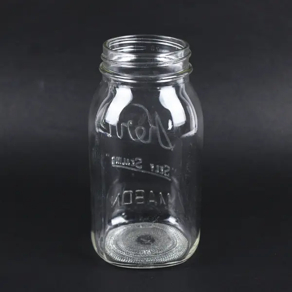 Lot of 2 Vintage Kerr Self-Sealing Clear Glass Jars No Lids