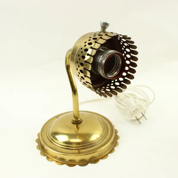 Pair of French Empire Wall Sconces Green Tole Shades Brass