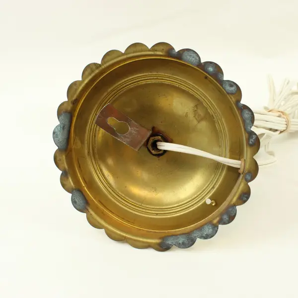 Pair of French Empire Wall Sconces Green Tole Shades Brass