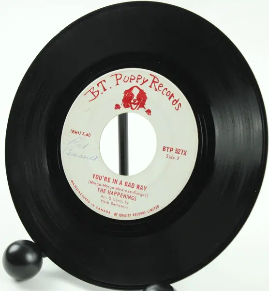 The Happenings I Got Rhythm / You're in a Bad Way 7' Vinyl B.T. Puppy 527X