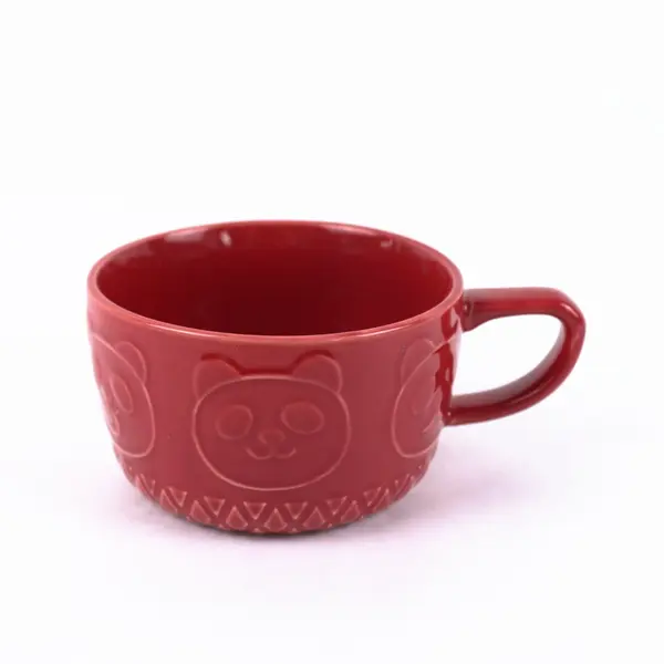 Hekobag Red Panda Red Ceramic Coffee Mug 