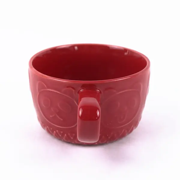 Hekobag Red Panda Red Ceramic Coffee Mug 