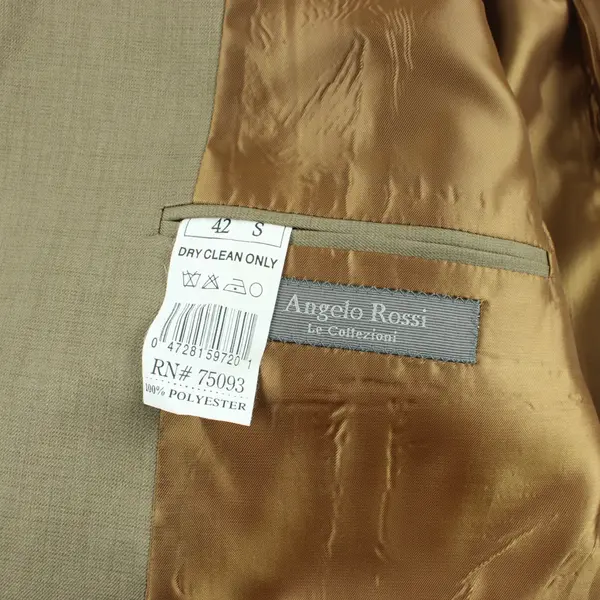Angelo Rossi Le Collezioni Men's Tan Blazer 42S Button Front