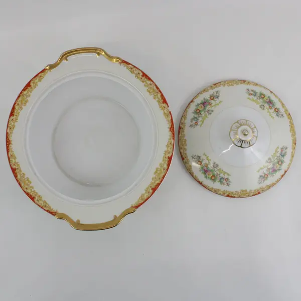 Imperial China Japan Floral Gold Covered Vegetable Bowl