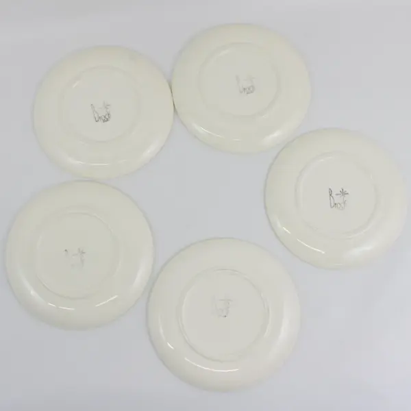Set of 5 Brock California Farmhouse Yellow Bread & Butter Plates