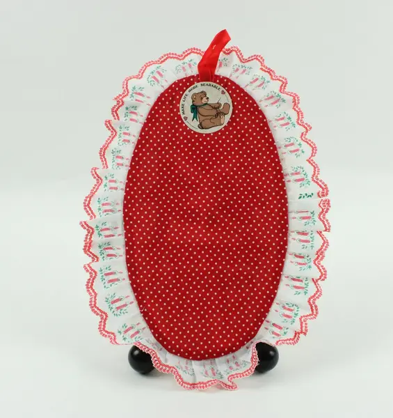 Paragon Finished Cross Stitch Ornament Noel Skaters Heart Holiday 12x8