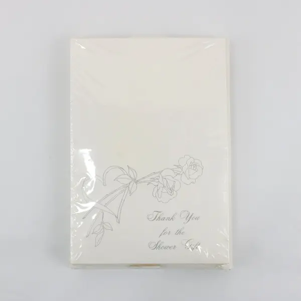 Floral Thank You for the Shower Gift Note Cards Stationery Sealed New
