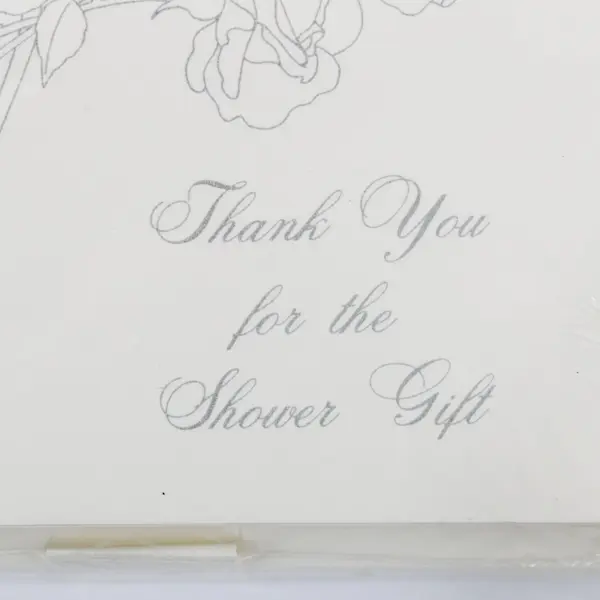 Floral Thank You for the Shower Gift Note Cards Stationery Sealed New