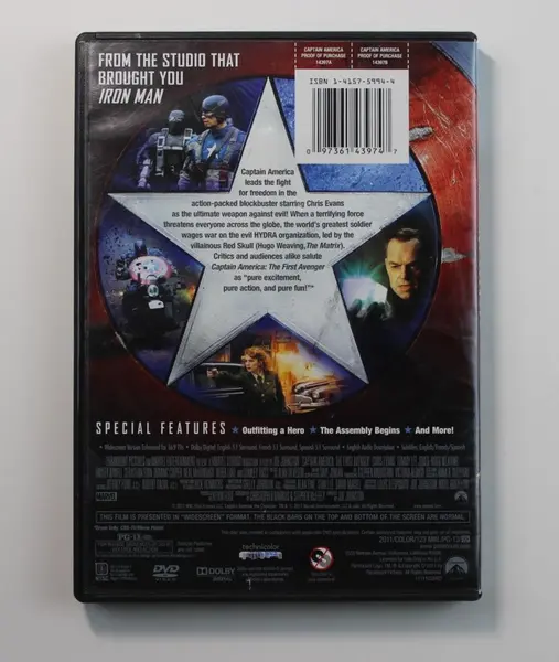 Captain America The First Avenger (2011) DVD Marvel Paramount
