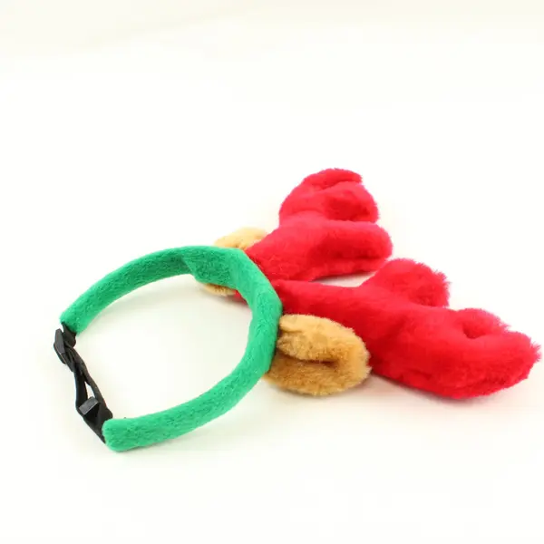 Plush Puppies Dog Antlers Headband Green Adjustable Strap Costume