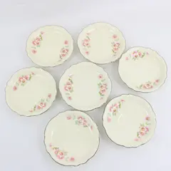 Set of 7 Antique C.C. Thompson Floral Fruit Bowls Decorative Serveware