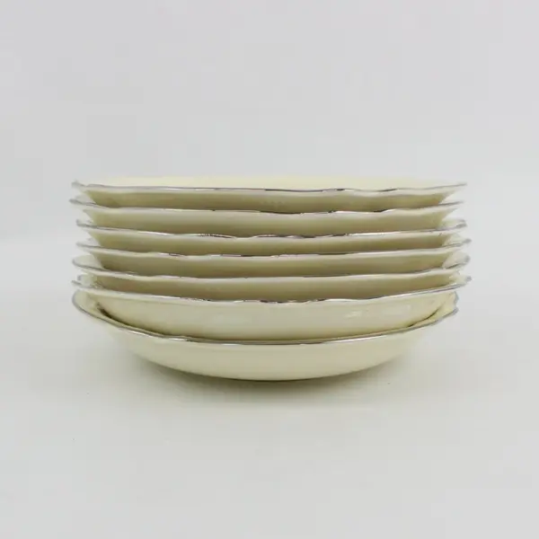 Set of 7 Antique C.C. Thompson Floral Fruit Bowls Decorative Serveware