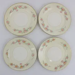 4 Homer Laughlin Georgian Countess Floral Bread Dessert Plates