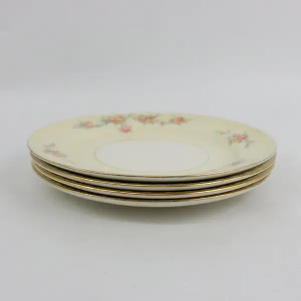 4 Homer Laughlin Georgian Countess Floral Bread Dessert Plates