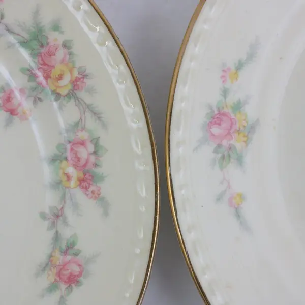 4 Homer Laughlin Georgian Countess Floral Bread Dessert Plates