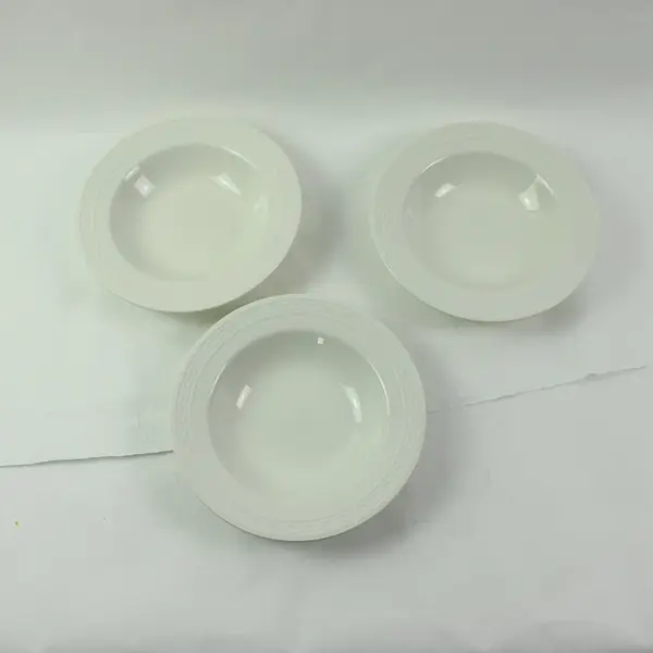 Block Gala Set of 3 Large Rim Soup Bowls 9-1/8"