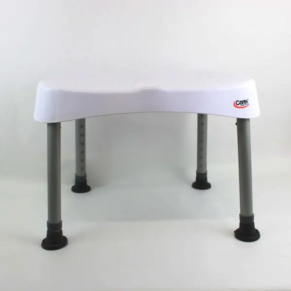 Carex Adjustable Bath & Shower Seat Stool Perforated 4-Leg