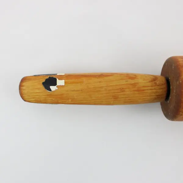 Vintage Wooden Rolling Pin 17 Inch Turned Handles Baking Tool