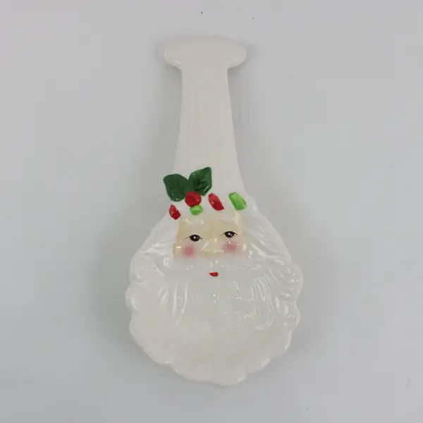 2018 Home for the Holidays Santa Face Spoon Rest Christmas Kitchen Decor