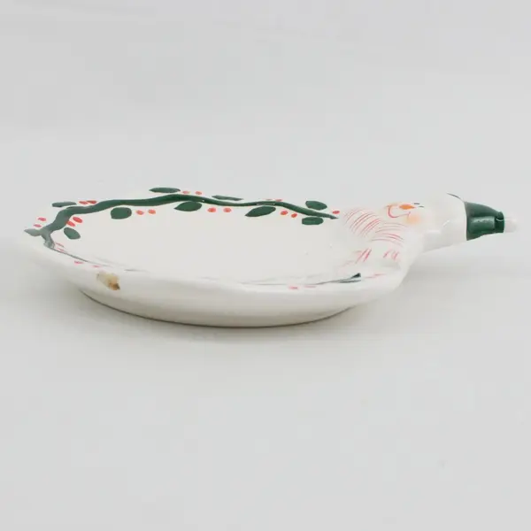 Ceramic Snowman Trinket Dish Jewelry Coin Key Holder Holiday Decor