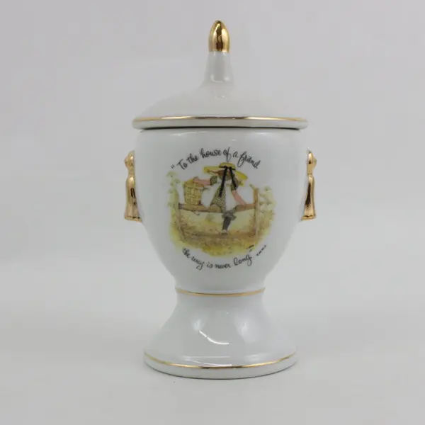 1973 WWA Inc. Holly Hobbie Covered Jar To the House of a Friend Collectible