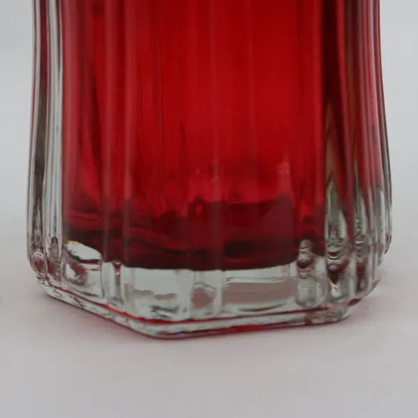 Anchor Hocking Royal Ruby Red Ribbed Glass Vase 8.5in