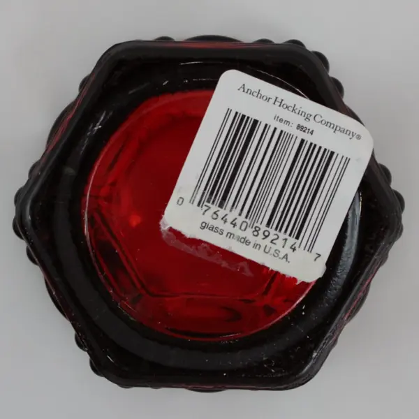Anchor Hocking Royal Ruby Red Ribbed Glass Vase 8.5in