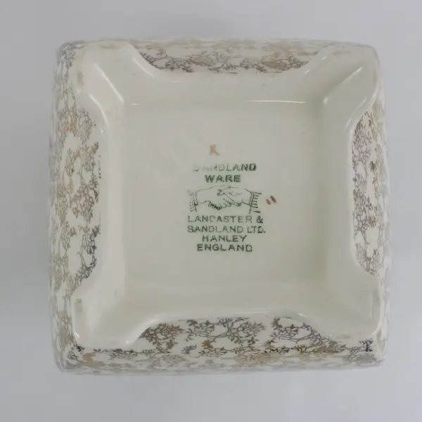Vintage Sandland Ware Floral Biscuit Barrel Jar Hanley England No Lid
