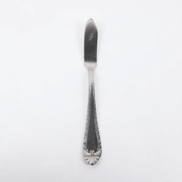 Reed & Barton Stainless Steel Butter Knife 6.5 Inch Decorative Handle