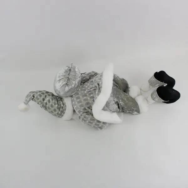 Rachel Zoe Santa Claus Shelf Sitter Doll 20in White Silver Christmas Decor