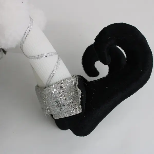 Rachel Zoe Santa Claus Shelf Sitter Doll 20in White Silver Christmas Decor