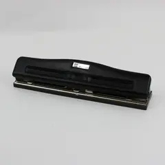 ACCO Mutual 23 Adjustable Hole Punch Black Metal Paper Punch