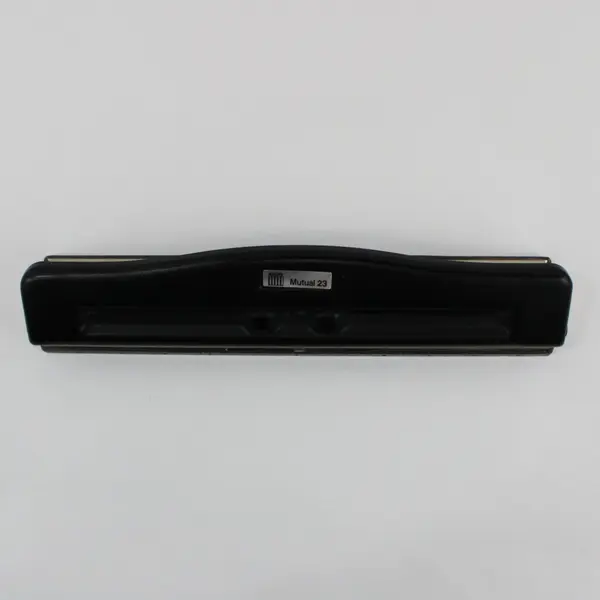 ACCO Mutual 23 Adjustable Hole Punch Black Metal Paper Punch