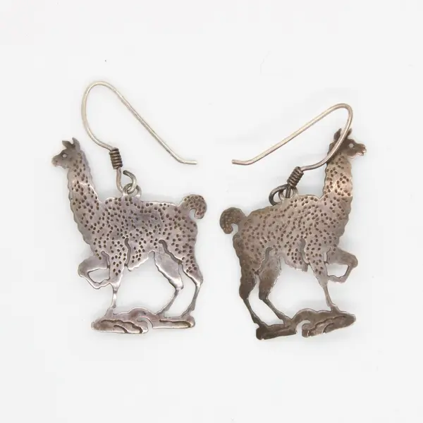 Wild Bryde Sterling Silver Llama Dangle Earrings Silhouettes