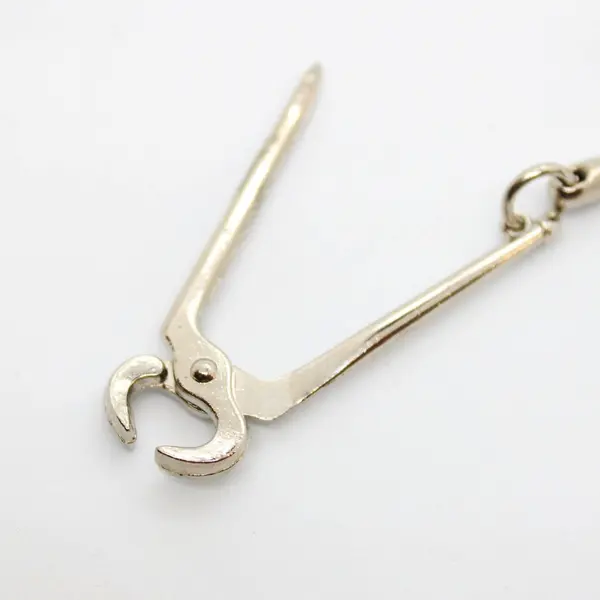 Locking Snap-End Key Ring with Snake Chain Keychain